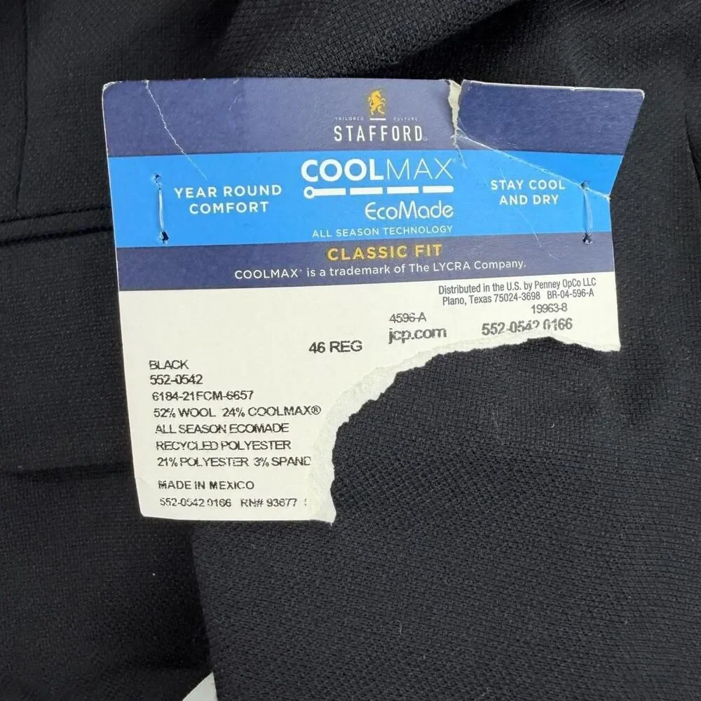 Stafford Men's Black Tailored-jackets